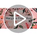 Macgace 2x3 Pink Floral Rug for Entryway, Flowers Printed Washable Small Rugs with Non Slip Backing for Girls Bedroom Kitchen, Cute Throw Carpet Front Door Entry Decor