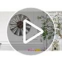 Mrocioa 24inch Windmill Distressed Metal Wall Clocks Rustic Large Decorative Clock Oversized Farmhouse Decor,Non Ticking,Battery Operated