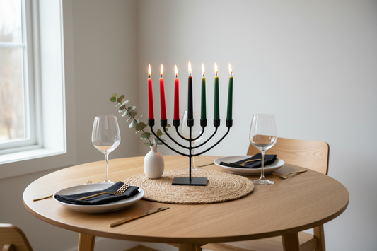 How to Style a Kinara Candle Holder on a Small Dining Table Without Overcrowding It