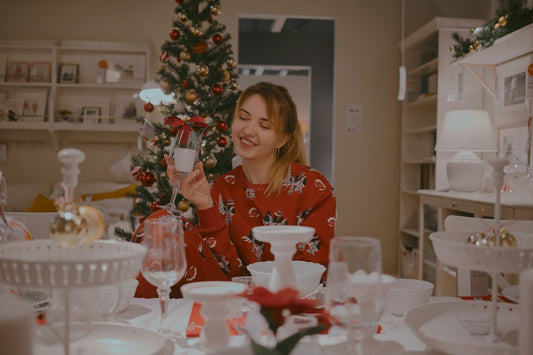 How to Style Red Hurricane Candle Holders for a Holiday Dining Table