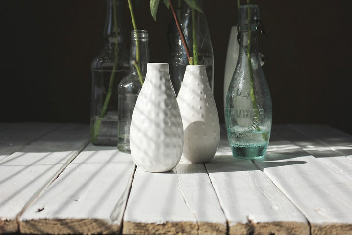 How to Style a White Glass Vase Vintage Find in a Small Entryway
