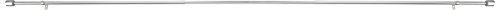 Amazon Basics Adjustable 1-Inch Heavy Duty Curtain Rod for Windows, Cap Finials, 72" to 144", Nickel