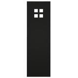 12"W x 42"H True Fit PVC San Antonio Mission Style Fixed Mount Shutters, Black (Per Pair - Hardware Not Included)