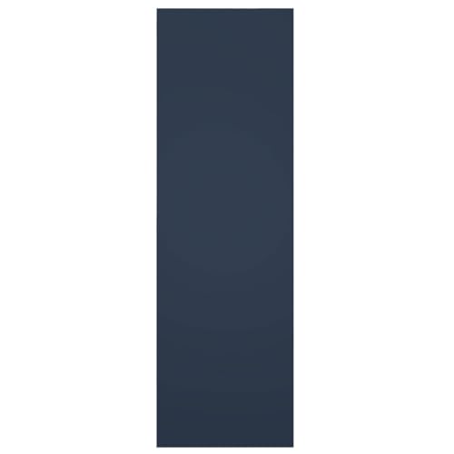 15"W x 34"H True Fit PVC Two Panel Chevron Modern Style Fixed Mount Shutters, Starless Night Blue (Per Pair - Hardware Not Included)