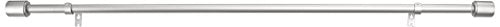 Amazon Basics Adjustable 1-Inch Heavy Duty Curtain Rod for Windows, Cap Finials, 72" to 144", Nickel