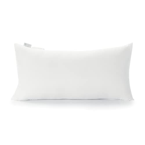 Acanva Throw Pillow Insert, Premium Stuffer Inserts Decorative Rectangle Premium Sham Forms Cushion for Sofa Couch Chair,16x26 Inch (Pack of 1), White