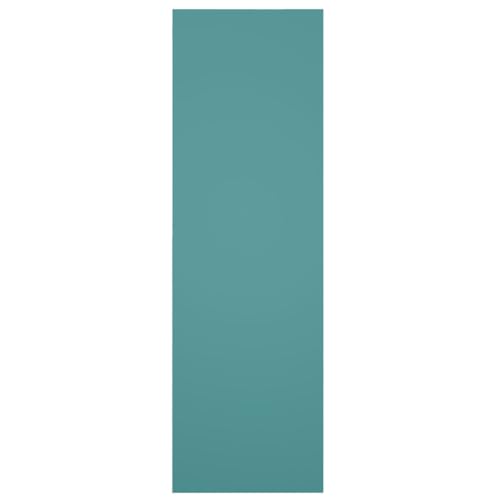 Ekena Millwork 15"W x 28"H True Fit PVC Farmhouse/Flat Panel Combination Fixed Mount Shutters, Pure Turquoise (Per Pair - Hardware Not Included)