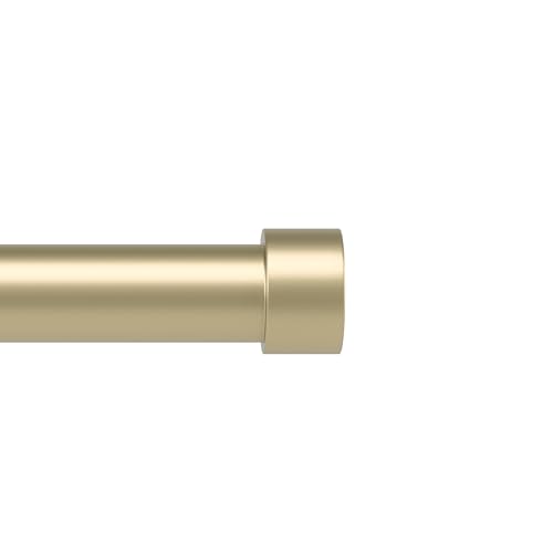 Umbra Cappa Curtain Rod, Includes 2 Matching Finials, Brackets & Hardware, 66 to 120-Inches, Gold