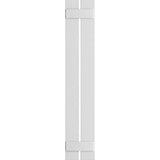 11 1/4"W x 42"H True Fit PVC Two Board Spaced Board-n-Batten Shutters, White (Per Pair - Hardware Not Included)
