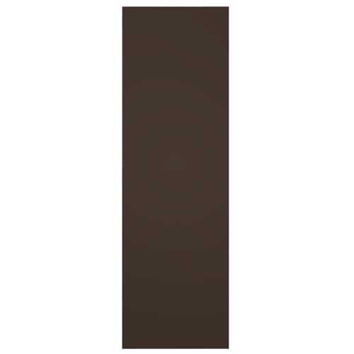 15"W x 49"H True Fit PVC Two Panel Chevron Modern Style Fixed Mount Shutters, Raisin Brown (Per Pair - Hardware Not Included)