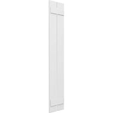11 1/4"W x 42"H True Fit PVC Two Board Spaced Board-n-Batten Shutters, White (Per Pair - Hardware Not Included)