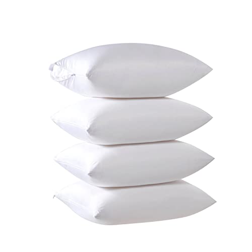 Kingnex 4 Pack Waterproof Feather Proof Pillow Protectors King Size