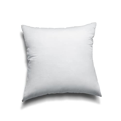 EDOW Throw Pillow Inserts, Set of 2 Lightweight Down Alternative Polyester Pillow, Couch Cushion, Sham Stuffer, Machine Washable. (Grey, 18x18)