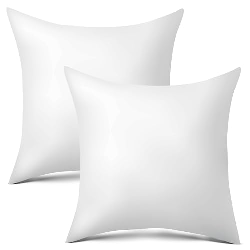 18x18 Pillow Inserts Set of 2 , Soft Hypoallergenic Down Alternative Throw Pillow Inserts 18 X 18 , Throw Pillows for Couch, Sofa Pillow Filling Stuffing for Decorative Covers, Pillow Forms 18x18