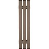 12 in. W x 34 in. H Builders Edge, TailorMade Three Board Spaced (2 Batten), Board-n-Batten Shutters, Includes Matching Installation Spikes (Per Pair), 385 - French Roast