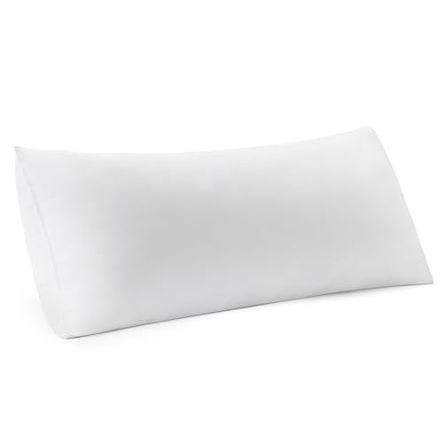 MIULEE 14x36 Inch Premium Lumbar Throw Pillow for Bed Sofa Couch Virgin Microfiber with 100% Cotton Cover Decorative Throw Pillow Insert Stuffer Form