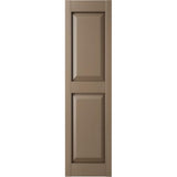 14 3/4"W x 47"H Mid-America Vinyl, Standard Size Williamsburg Double Panel Shutters, w/Installation Shutter-Lok's & Matching Screws (Per Pair), 385 - French Roast
