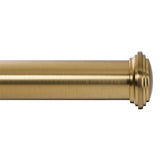 Ivilon Window Curtain Rod Decorative End Cap Design, 1 Inch Rod, 48 to 86 Inch. Warm Gold