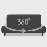 Rich Textured Futon Cover Stylish Printed Futon Slipcover Removable Washable Armless Sofa Cover for Living Room Bedroom Furniture Natural -2-155-185cm