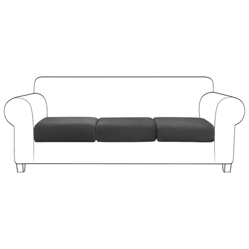 Stretch Velvet Plush Cushion Cover Reversible Cushion Protector Slipcovers Sofa Cushion Protector Covers