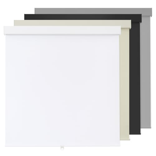 100% Blackout Roller Shades Cordless Blinds for Indoor Windows,Free-Stop Window Shades Pull Down,Thermal Insulated Fabric UV Protection,Blackout Window Guard Blinds for Home,Office,White,34" W x 72" H