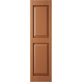 12"W x 31"H Lifetime Vinyl, TailorMade Two Equal Panels, Raised Panel Shutters, w/Shutter-Loks (Per Pair), Treated Cedar