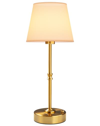 Cordless Table Lamp Rechargeable: Fast Charging & Long Lasting - 2700K Warm Light Samll Vintage Gold Lamps for Women Housewife - Dinning Living Room Bedroom