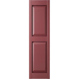 Mid America P21439078 Custom Two Equal, Raised Panel Shutter (Per Pair), 14 1/2"W x 39"H, Wineberry