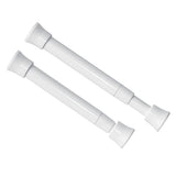 KXLife 2 Pack Smallest Spring Tension Curtain Rod 5.25 to 7.5 Inch Adjustable, Mini Thin Tension Rod No Drill for Narrow Window, Cupboard Dividers, White