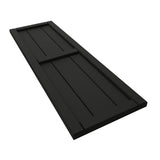 Ekena Millwork 10 3/4"W x 24"H True Fit PVC, Two Board Framed Board-n-Batten Shutters, Black (Per Pair - Hardware Not Included)