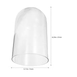 Mantel Clock Glass Dome - 8.3x5.1in Glass Cloche Display Dome for Mechanical Anniversary Clock - Clear Cloche Bell Jar for Eternal Flower Mini Terrariums