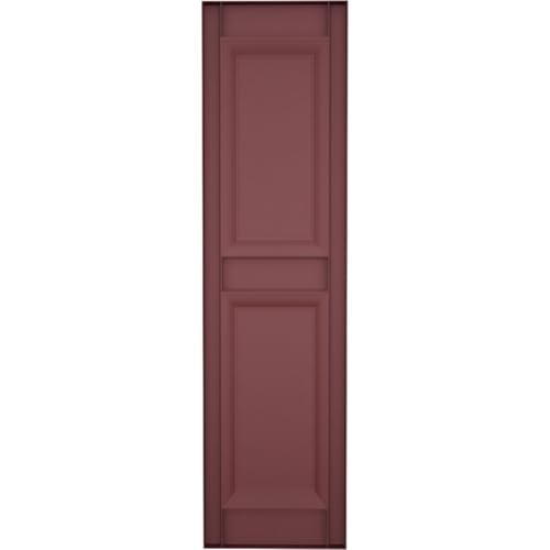 Mid America P21251078 Custom Two Equal, Raised Panel Shutter (Per Pair), 12"W x 51"H, Wineberry