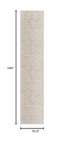 2.6x12 Washable Runner Rug, Non Slip Area Rug for Hallway Kitchen