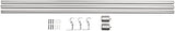 Amazon Basics Adjustable 1-Inch Heavy Duty Curtain Rod for Windows, Cap Finials, 72" to 144", Nickel