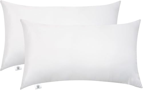 Throw Pillow Inserts 30 x 50cm (12" x 20"), Cushion Inserts, Hollowfibre Filling for Sofa, Bedding Cushion Pads (Pack of 2)
