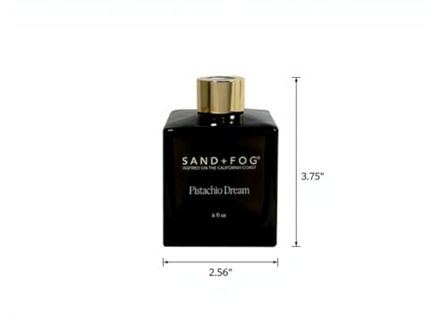 Sand & Fog Scented Diffuser, 6 fl oz (177ml) Aromatherapy Diffuser Oil Set, Home Fragrance, Natural Essential Oil, Home & Bathroom Decorǀ Scent: Pistachio Dream ǀPACK of 2