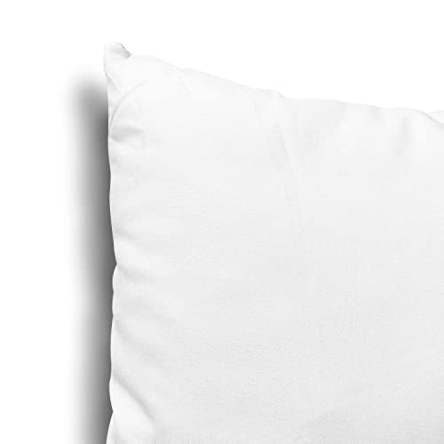 EDOW Throw Pillow Inserts, Set of 4 Lightweight Down Alternative Polyester Pillow, Couch Cushion, Sham Stuffer, Machine Washable. (White, 12x20)