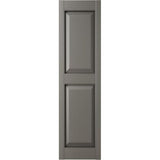 Mid America P21243018 Custom Two Equal, Raised Panel Shutter (Per Pair), 12"W x 43"H, Tuxedo Grey
