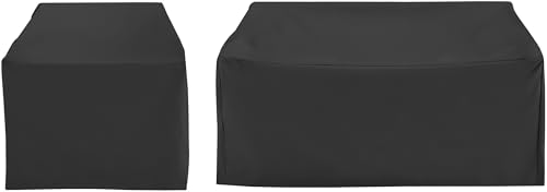 Crosley Furniture Patio Furniture Covers, Waterproof 2-Piece Cover Set for Outdoor Chair and Loveseat, Black
