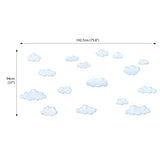 DECOWALL DS9-1702 Clouds Kids Wall Decals Wall Stickers Peel and Stick Removable Wall Stickers for Kids Nursery Bedroom Living Room