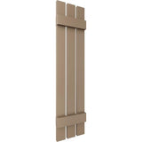 12 in. W x 34 in. H Builders Edge, TailorMade Three Board Spaced (2 Batten), Board-n-Batten Shutters, Includes Matching Installation Spikes (Per Pair), 385 - French Roast