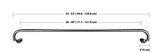 Amazon Basics Adjustable Room Darkening Blackout Curtain Rod - 28" to 48", Black