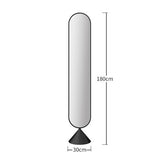 Decorative Mirror Full-Length Floor-to-Ceiling Bedroom Home Living Room Vertical Small Apartment Fitting Dressing for Living Room(Black,180cm)