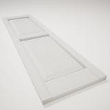 Ekena Millwork Lifetime Vinyl LP2S12X03900WH Standard Two Equal Panel Vinyls, Raised Panel Vinyl Shutters, w/Installation Shutter-Lok's & Matching Screws (Per Pair), 12'W x 39'H, White