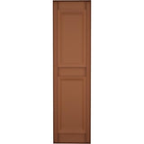 12 in. W x 39 in. H Builders Edge, TailorMade Two Equal Panels, Raised Panel Shutters, Includes Matching Installation Spikes (Per Pair), 471 - Treated Cedar