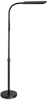 Led Floor Lamp,Modern Reading Adjustable Standing Height 4 Colors and Stepless Brightness Work Lamp for Living Room Bedroom Reading, Black