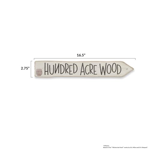 Disney Winnie the Pooh Hundred Acre Wood Arrow Wall Decor - Fun Hundred Acre Wood Sign for Kids' Bedroom or Nursery