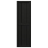 Ekena Millwork 10 3/4"W x 24"H True Fit PVC, Two Board Framed Board-n-Batten Shutters, Black (Per Pair - Hardware Not Included)