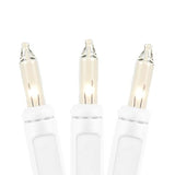 Novelty Lights 5 feet 10 Bulb Clear Mini Light String on White Wire, Non-Connectable Incandescent Fairy Lights for Bottles and Crafts, 4" Bulb Spacing, 24" Lead, Stackable Fused Plug