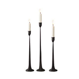 Iron Taper Candle Holder - Decorative Candle Stand - Candlestick Holder for Wedding, Dinning, Party, Set 3